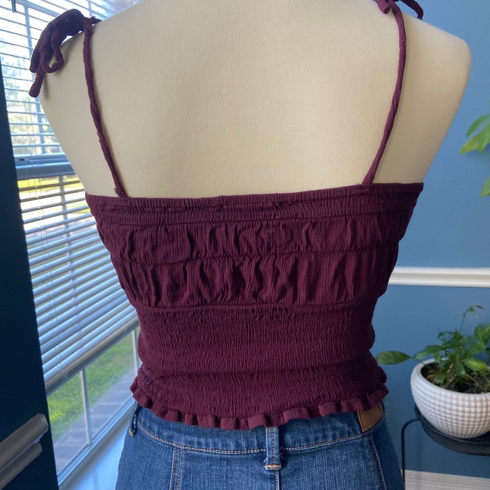 5/$25 Maroon Crop Top - Picture 2 of 4